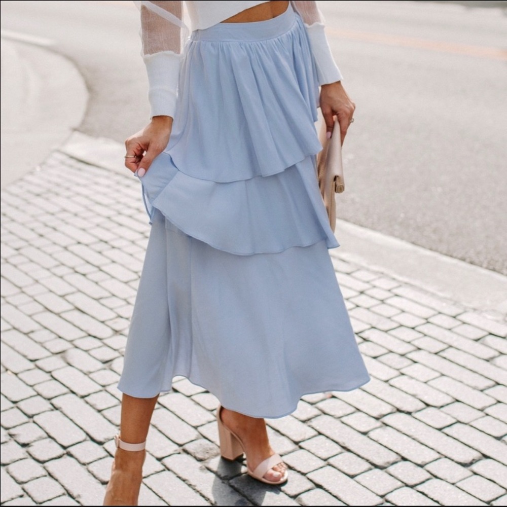 VICI Gone With The Wind Ruffle MIDI Skirt